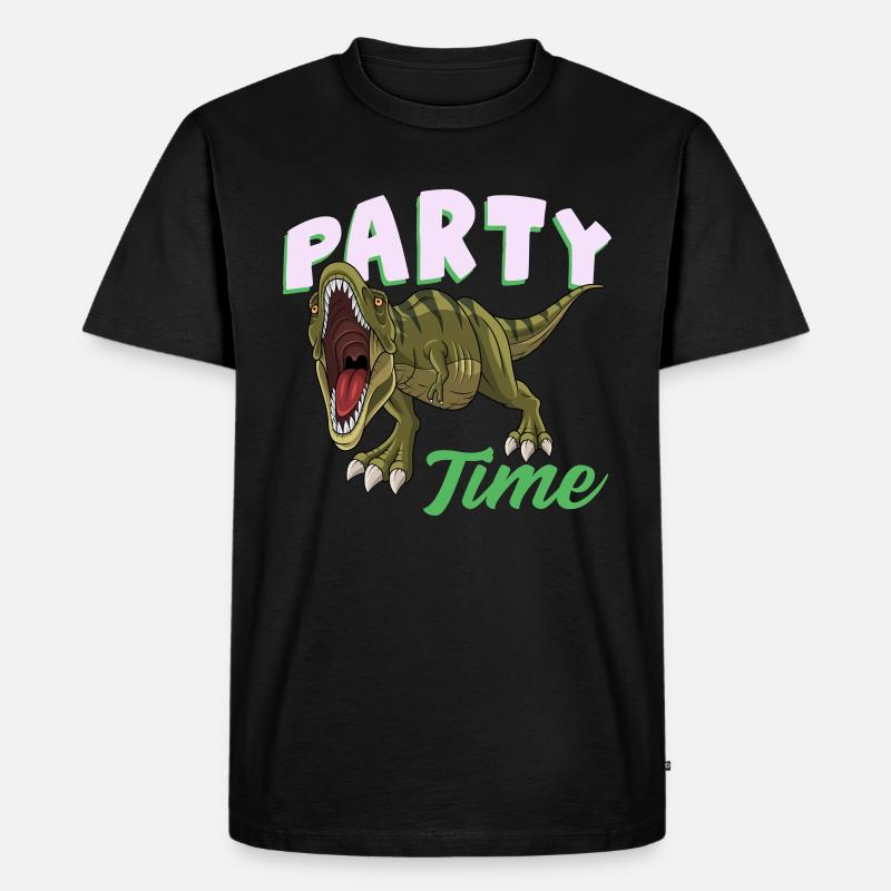 Dinosaurier - Männer Premium Bio T-Shirt - Schwarz