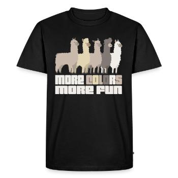Alpaga Alpaka Alpaka Alpaka Alpaka - T-shirt Premium bio Homme - noir - Devant - Nico (187cm)