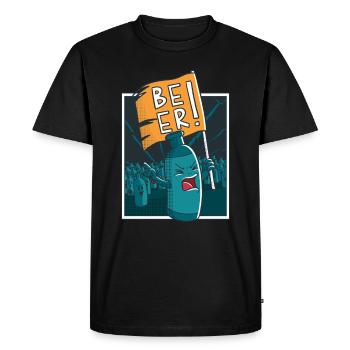 Beer Revolution Beer Uprising Drinking Party Celebrations - Men's Premium Organic T-Shirt - black - Front - Nico (187cm)