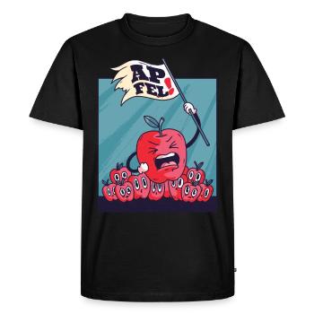 Apple revolution uprising of apples fruit gift - Men's Premium Organic T-Shirt - black - Front - Nico (187cm)