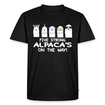 Une solide équipe d'alpaga - T-shirt Premium bio Homme - noir - Devant - Nico (187cm)