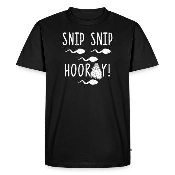 Vasectomy Sterilization Gifts T-Shirt - Men's Premium Organic T-Shirt - black - Front - Nico (187cm)