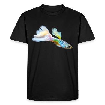 Poisson d’aquarium Guppy I Aquarian Hobby Aquaristik - T-shirt Premium bio Homme - noir - Devant - Nico (187cm)