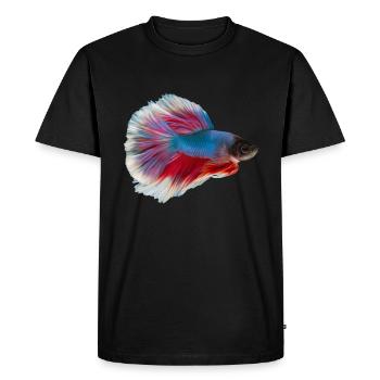 Siamesischer Kampffisch Kafi Aquarienfisch - Männer Premium Bio T-Shirt - Schwarz - Vorne - Nico (187cm)