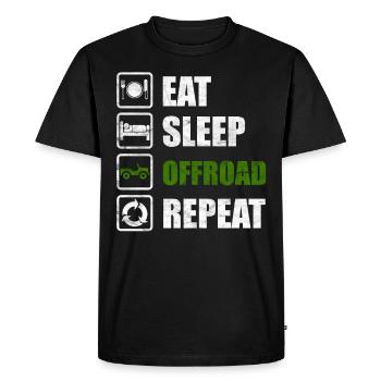 Eat Sleep Offroad Repeat Overland 4x4 4x4 - Men's Premium Organic T-Shirt - black - Front - Nico (187cm)