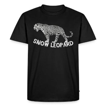 Léopard des neiges léopard désert nature animal rare - T-shirt Premium bio Homme - noir - Devant - Nico (187cm)