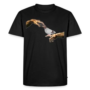 Michelangelo creation pigeon pigeon breeding art - Men's Premium Organic T-Shirt - black - Front - Nico (187cm)