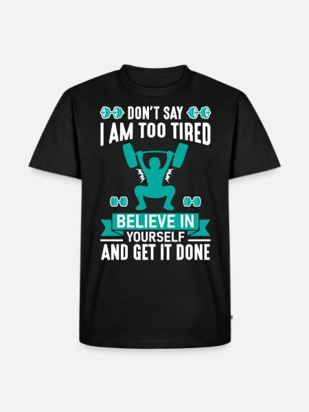 Gym gym workout - Men's Premium Organic T-Shirt - black