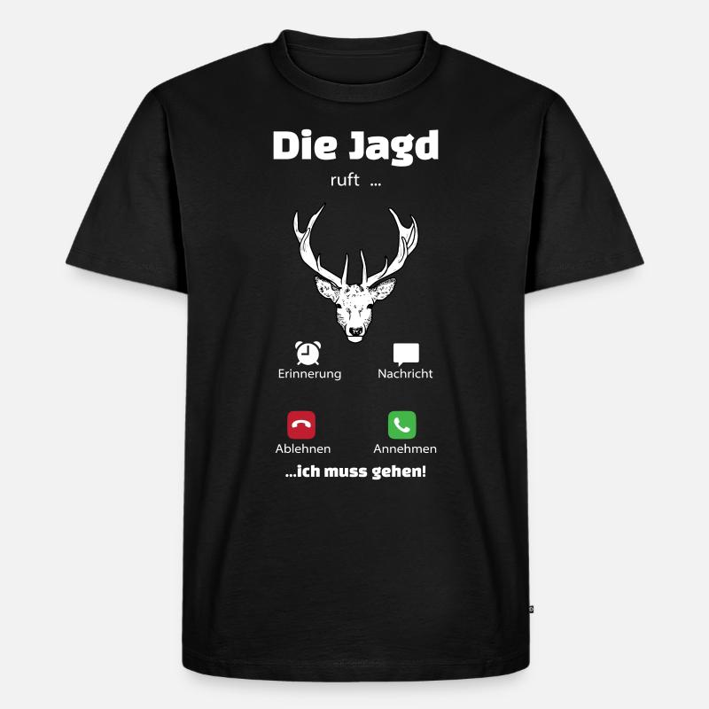 Jagd ruft Geschenk Jäger - Männer Premium Bio T-Shirt - Schwarz