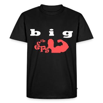 big biceps - Men's Premium Organic T-Shirt - black - Front - Nico (187cm)