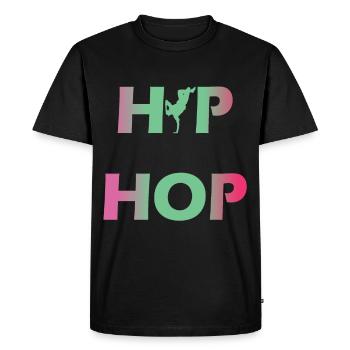 Hip hop - T-shirt Premium bio Homme - noir - Devant - Nico (187cm)