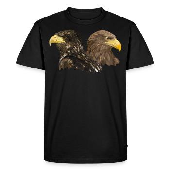 Pigargo européen - T-shirt Premium bio Homme - noir - Devant - Nico (187cm)