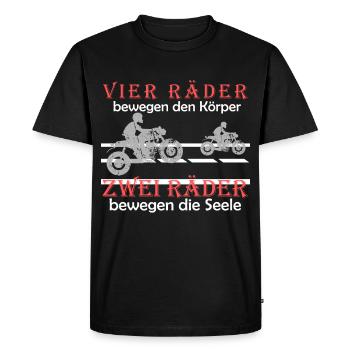 Motorrad Spruch, Motorrad fahren, Biker - Männer Premium Bio T-Shirt - Schwarz - Vorne - Nico (187cm)
