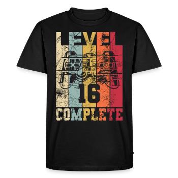 16e anniversaire, cadeau de 16 ans, gamer, gamer - T-shirt Premium bio Homme - noir - Devant - Nico (187cm)