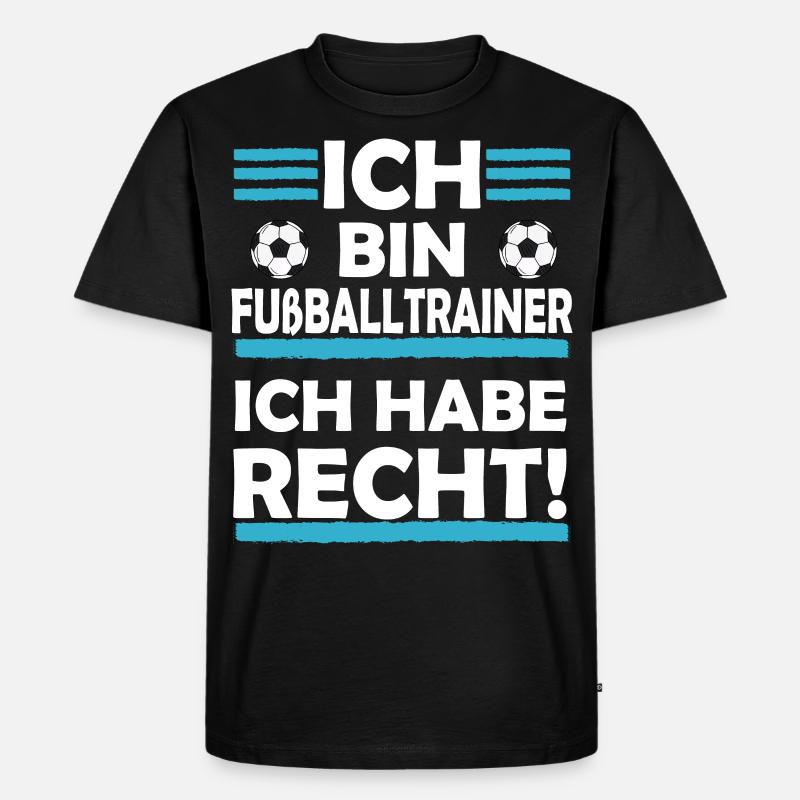 fußballtrainer - Männer Premium Bio T-Shirt - Schwarz