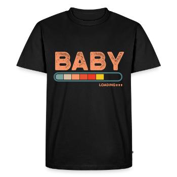 Baby loading, pregnant mother, becoming a mother - Men's Premium Organic T-Shirt - black - Front - Nico (187cm)