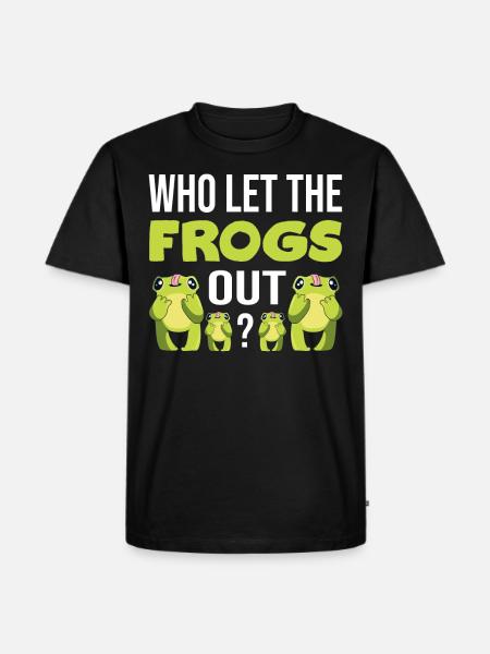 Frog ampibian biologist - Men's Premium Organic T-Shirt - black