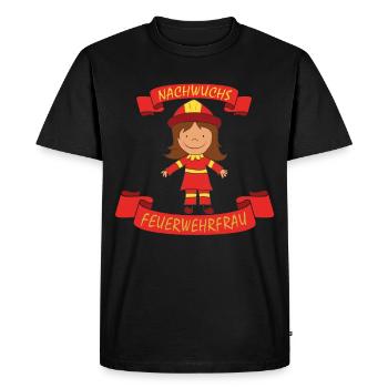 jeune pompier pompier - T-shirt Premium bio Homme - noir - Devant - Nico (187cm)