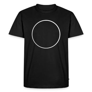 White circle frame - Men's Premium Organic T-Shirt - black - Front - Nico (187cm)