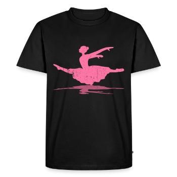 Ballerine Danseuse de ballet danseur - T-shirt Premium bio Homme - noir - Devant - Nico (187cm)