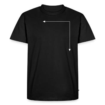 White Arrow Corner Decoration Gift - Men's Premium Organic T-Shirt - black - Front - Nico (187cm)