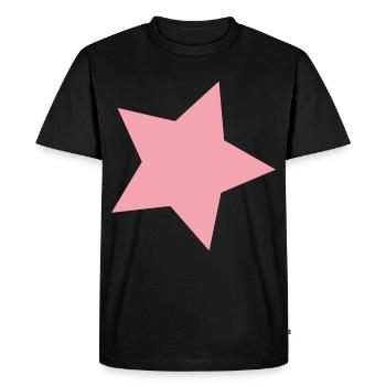 Rosa - étoile | Hommes et femmes - T-shirt Premium bio Homme - noir - Devant - Nico (187cm)