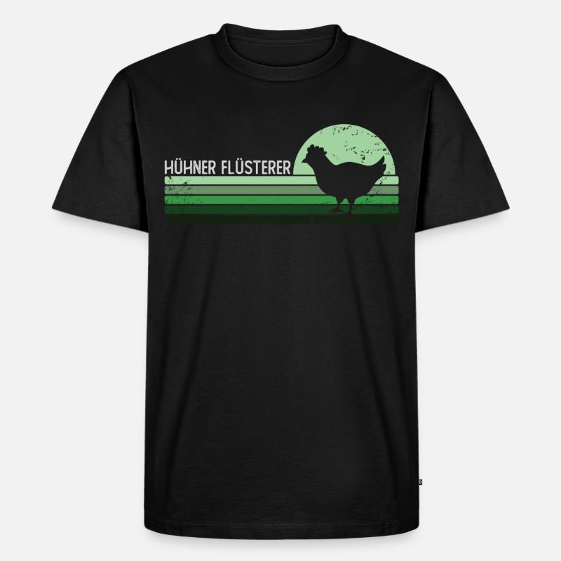 Hühner Flüsterer - Männer Premium Bio T-Shirt - Schwarz