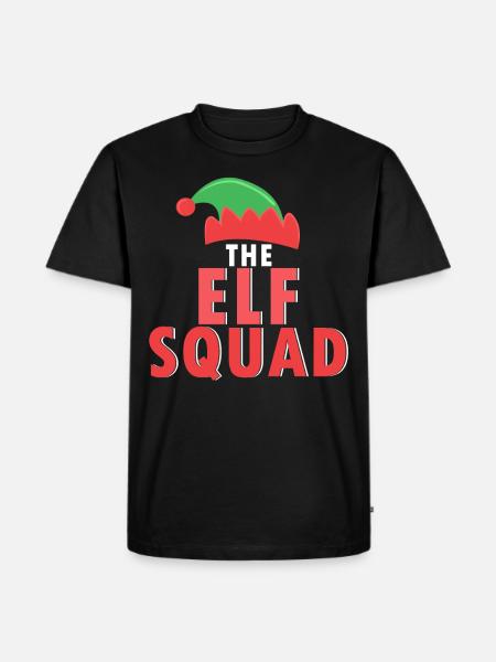 Jule Elv-tropp Elfe Elfen Elfsquad - Premium økologisk T-skjorte for menn - svart