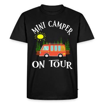 Petit campeur sur Tour Roadtrip Camping Bus - T-shirt Premium bio Homme - noir - Devant - Nico (187cm)