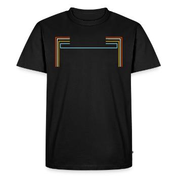 Colorful Lines Lines Deco Decode - Men's Premium Organic T-Shirt - black - Front - Nico (187cm)