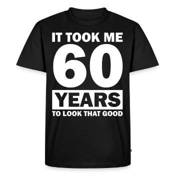 60e anniversaire 1961 Idée cadeau - T-shirt Premium bio Homme - noir - Devant - Nico (187cm)