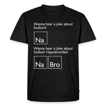 Chemistry student joke, chemist scientist - Men's Premium Organic T-Shirt - black - Front - Nico (187cm)
