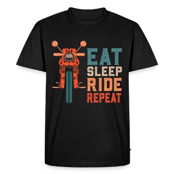 La vie de moto - Biker Bike Spruch - T-shirt Premium bio Homme - noir - Devant - Nico (187cm)