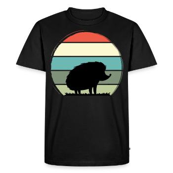 Hérisson - T-shirt Premium bio Homme - noir - Devant - Nico (187cm)