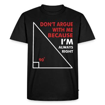 Prof de maths - maths blague par le professeur - T-shirt Premium bio Homme - noir - Devant - Nico (187cm)