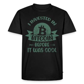 Bitcoin - T-shirt Premium bio Homme - noir - Devant - Nico (187cm)