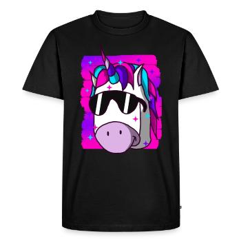 Licorne - T-shirt Premium bio Homme - noir - Devant - Nico (187cm)
