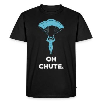 Parachute parachute parapente - T-shirt Premium bio Homme - noir - Devant - Nico (187cm)