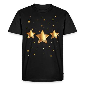 Les étoiles - T-shirt Premium bio Homme - noir - Devant - Nico (187cm)