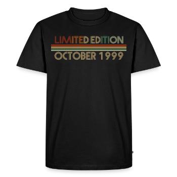 22nd birthday October 1999 gift idea - Men's Premium Organic T-Shirt - black - Front - Nico (187cm)