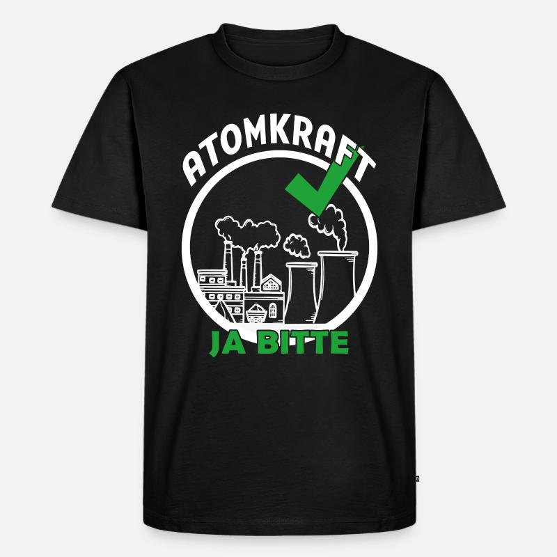 Atomkraft Ja bitte - Männer Premium Bio T-Shirt - Schwarz