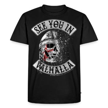 Entrée dans le Valhalla - T-shirt Premium bio Homme - noir - Devant - Nico (187cm)