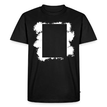 White Background Rectangular Shape Decoration - Men's Premium Organic T-Shirt - black - Front - Nico (187cm)