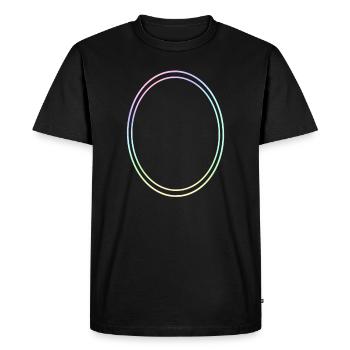 Oval circle in bright colors decoration - Men's Premium Organic T-Shirt - black - Front - Nico (187cm)