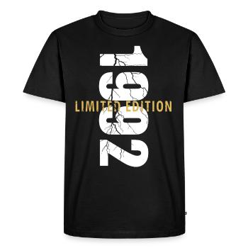 Année de construction 1992 né années 90 - T-shirt Premium bio Homme - noir - Devant - Nico (187cm)