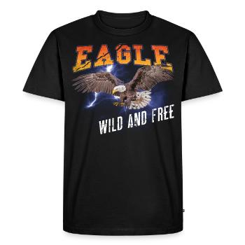 Eagle Eagle Freedom Freedom Nature Aventure - T-shirt Premium bio Homme - noir - Devant - Nico (187cm)