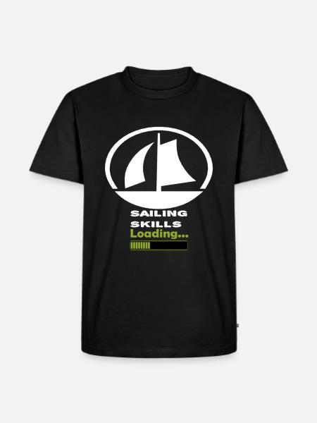Segler Skills Segelboot - Männer Premium Bio T-Shirt - Schwarz