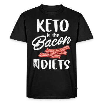 Keto Tshirt - T-shirt Premium bio Homme - noir - Devant - Nico (187cm)