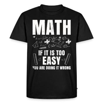 Mathématiques Tshirt Professeur de géométrie Algèbre Pi - T-shirt Premium bio Homme - noir - Devant - Nico (187cm)