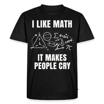 Mathématiques - T-shirt Premium bio Homme - noir - Devant - Nico (187cm)
